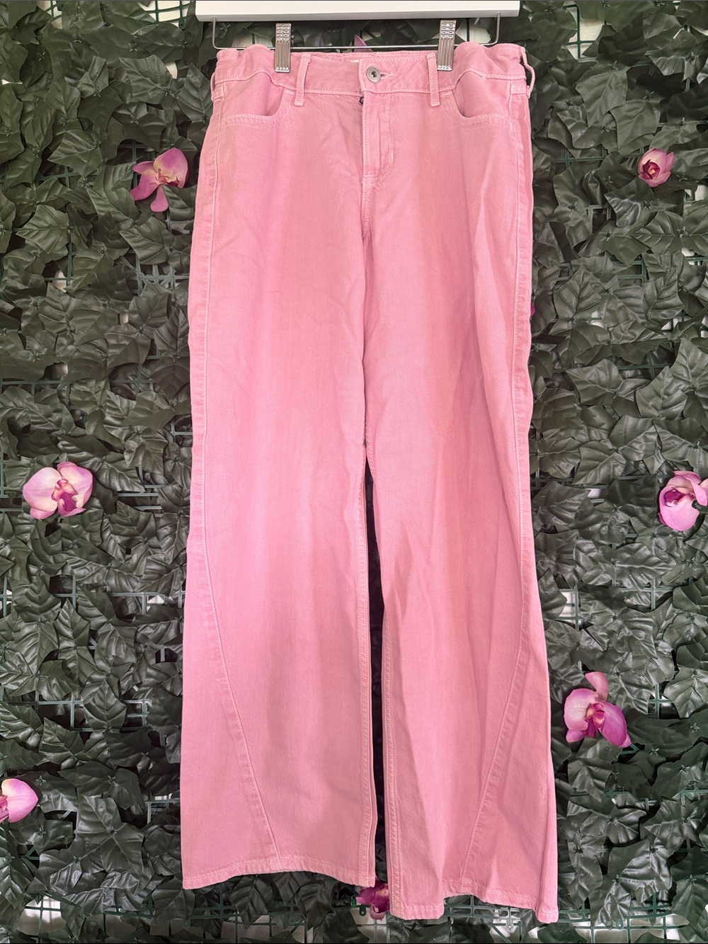 Abercrombie Kids Pink Low Rise Wide-Leg size 13/14